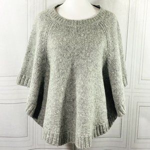 LN Michael Kors Gray & Silver Poncho Sweater XS